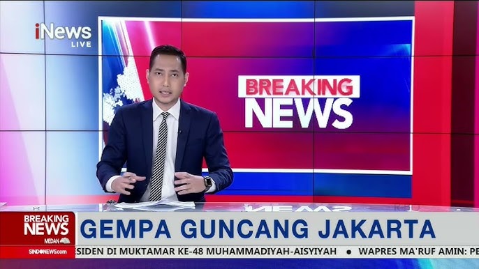 Guncangan Gempa Dirasakan Sekitar 4 Menit di Studio iNews saat Breaking News